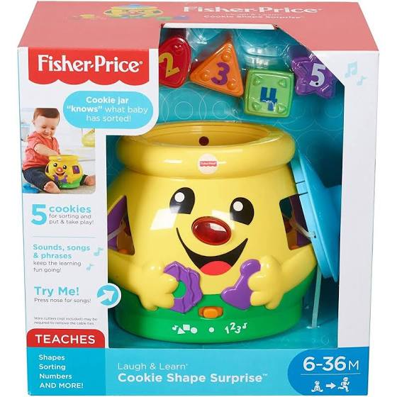 FISHER PRICE LAUGH AND LEARN COOKIE SHAPE SURPRISE - ToyLibrary